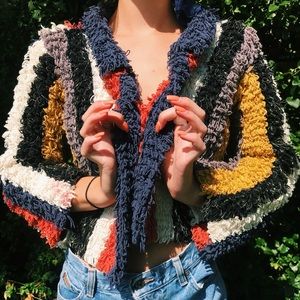 Cleobella shag multi-color jacket